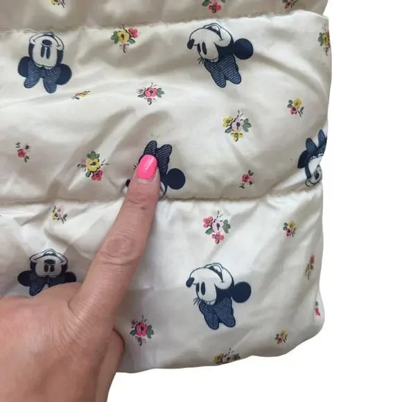 Gap + Disney Reversible Minnie Mouse Fleece Lined Coat Size 3T - Picture 8 of 9